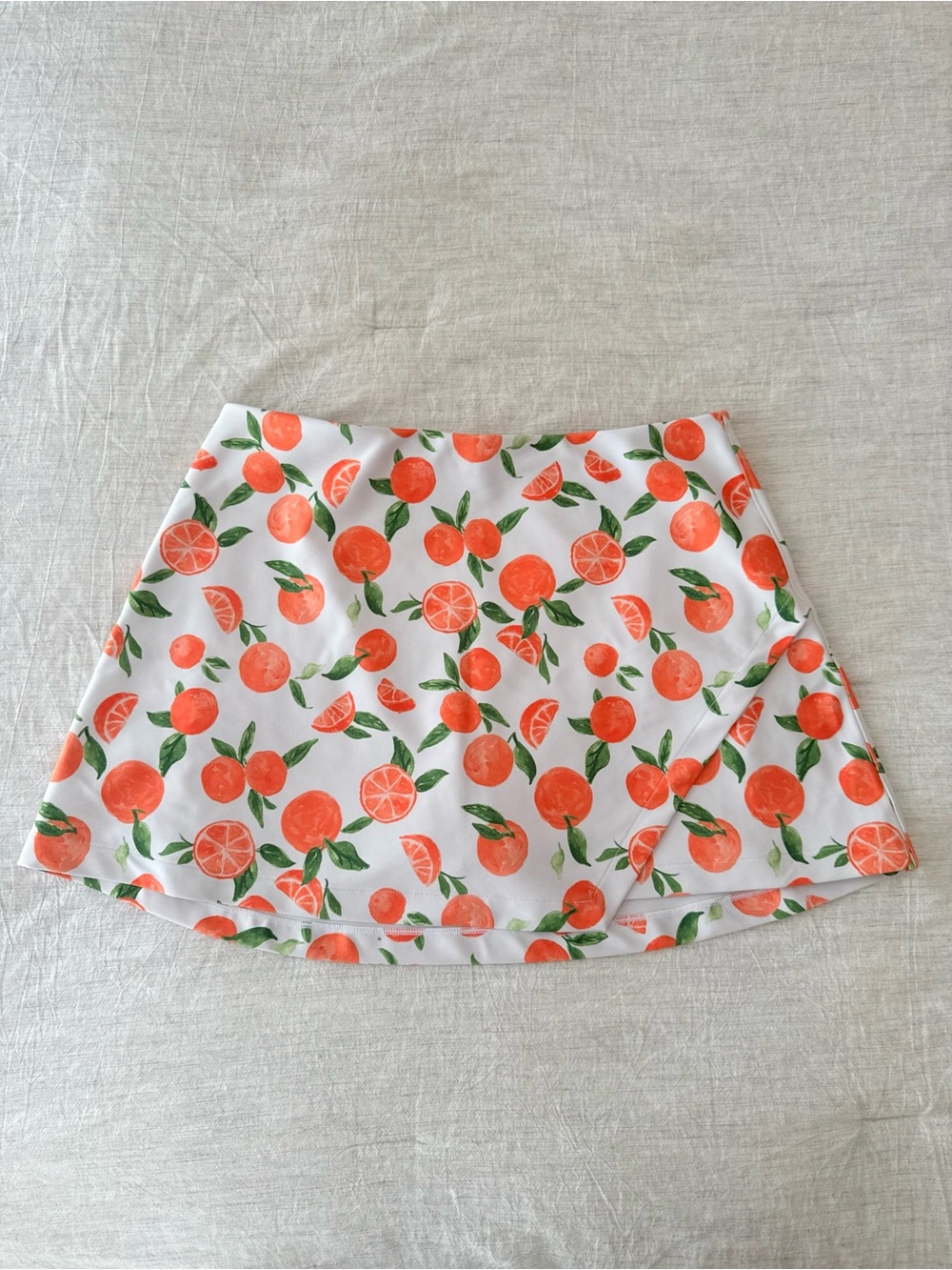 Abercrombie Athletic Active Mini Skirt Orange Citrus Fruit Print Skort